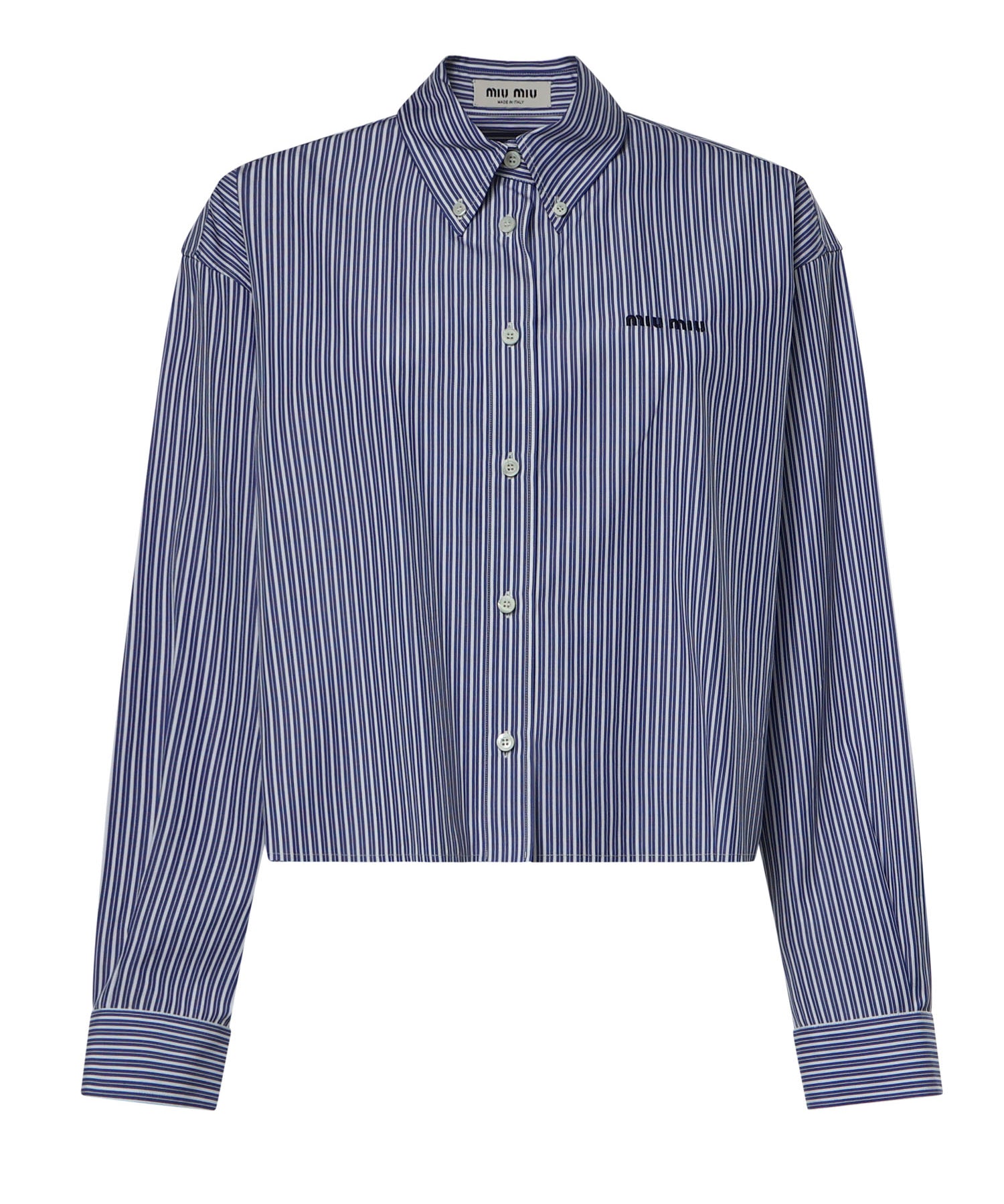 Camicia in popeline con logo MK2047 195DF098Z MIU MIU 