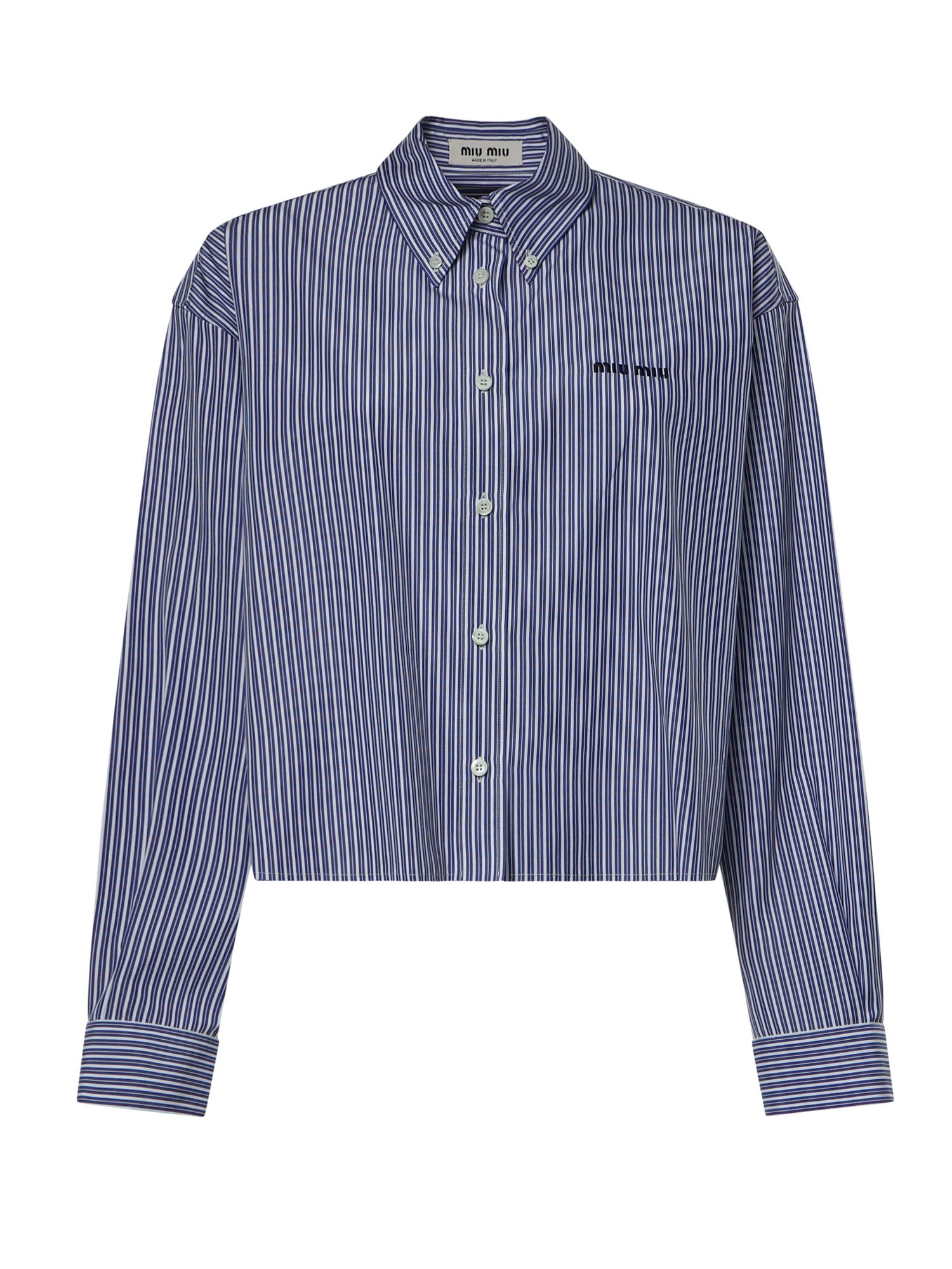 Camicia in popeline con logo MK2047 195DF098Z MIU MIU 
