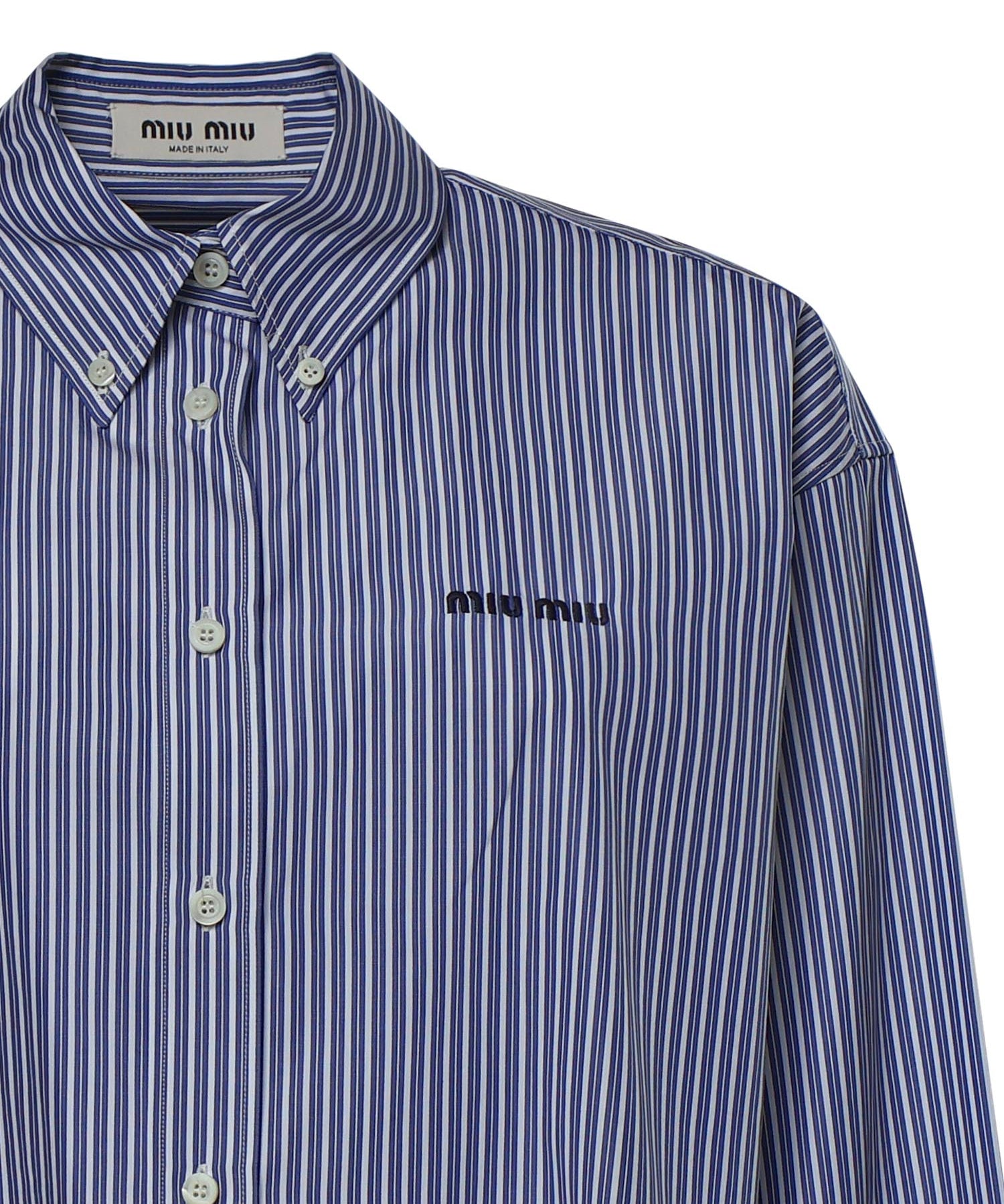 Camicia in popeline con logo MK2047 195DF098Z MIU MIU 