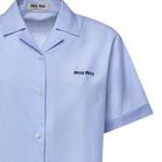 Camicia in vichy con logo MK2048 197IF0UB3 MIU MIU 