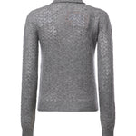 Cardigan in cashmere e seta con logo MMF03S 6065F0031 MIU MIU 