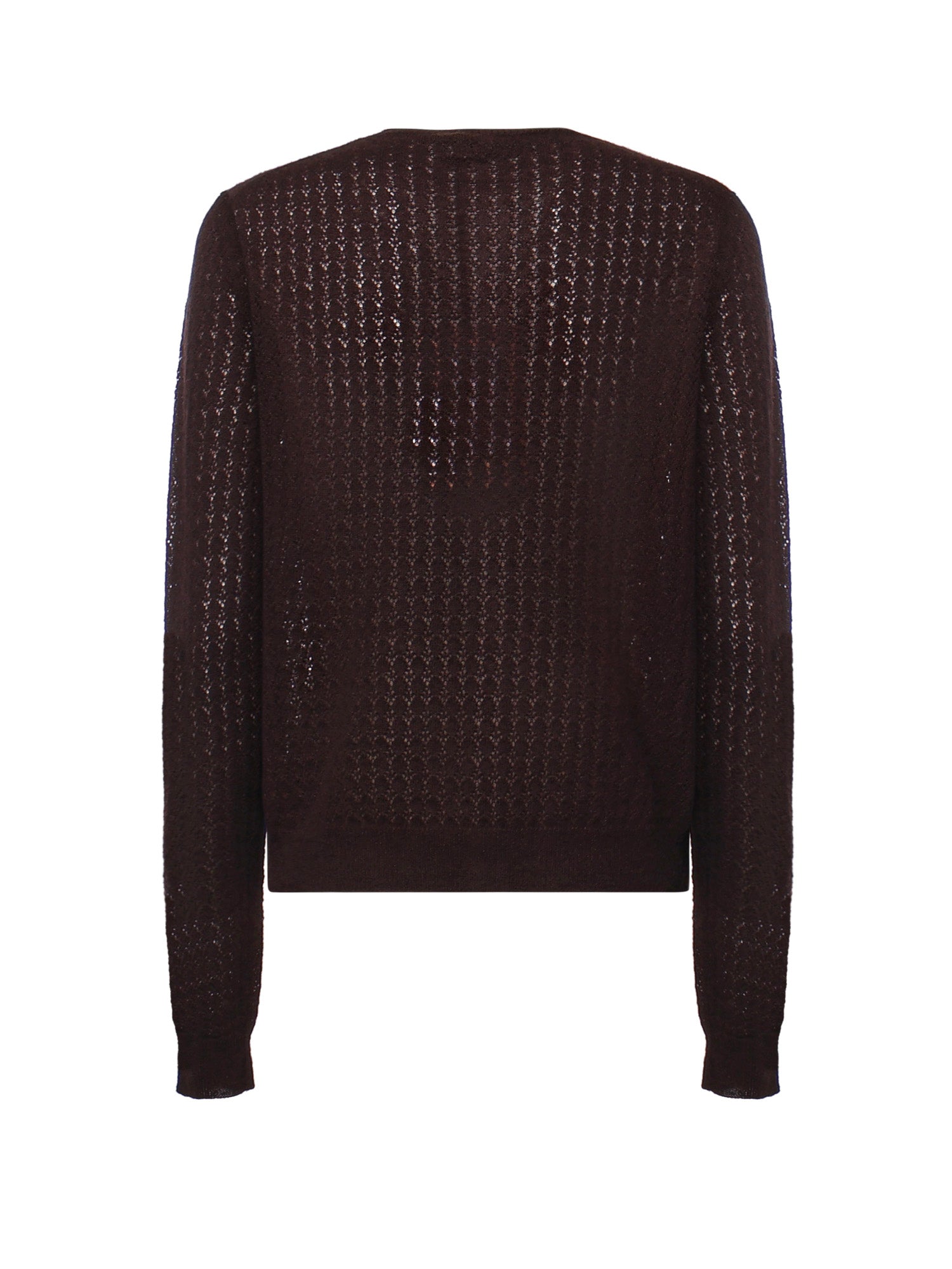 Cardigan in cashmere e seta con logo MMF03T 6064F0003 MIU MIU 