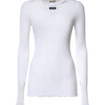 Maglia girocollo in seta MML06T 191XF0009 MIU MIU 
