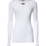 Maglia girocollo in seta MML06T 191XF0009 MIU MIU 