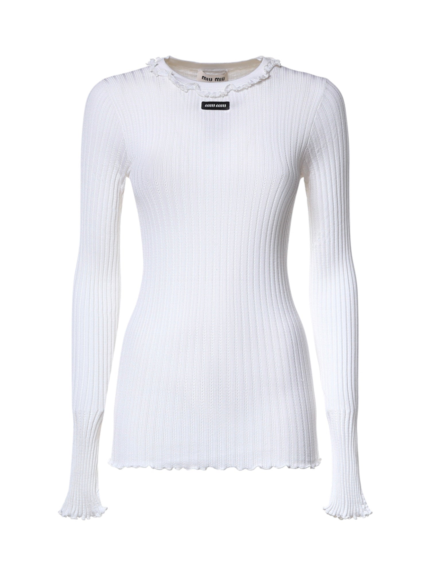 Maglia girocollo in seta MML06T 191XF0009 MIU MIU 