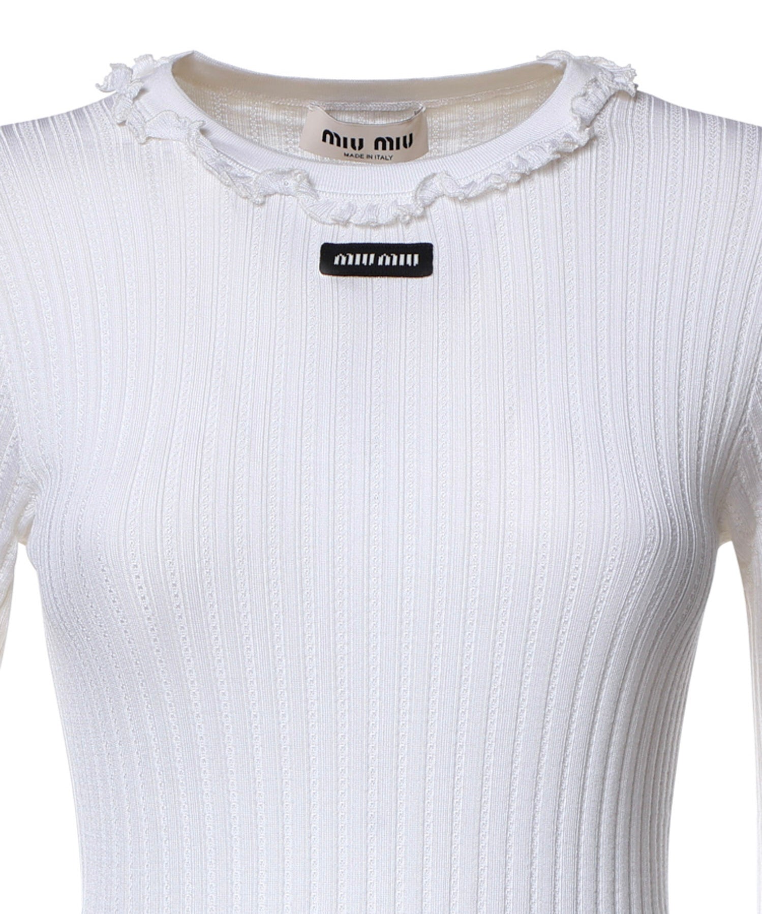 Maglia girocollo in seta MML06T 191XF0009 MIU MIU 
