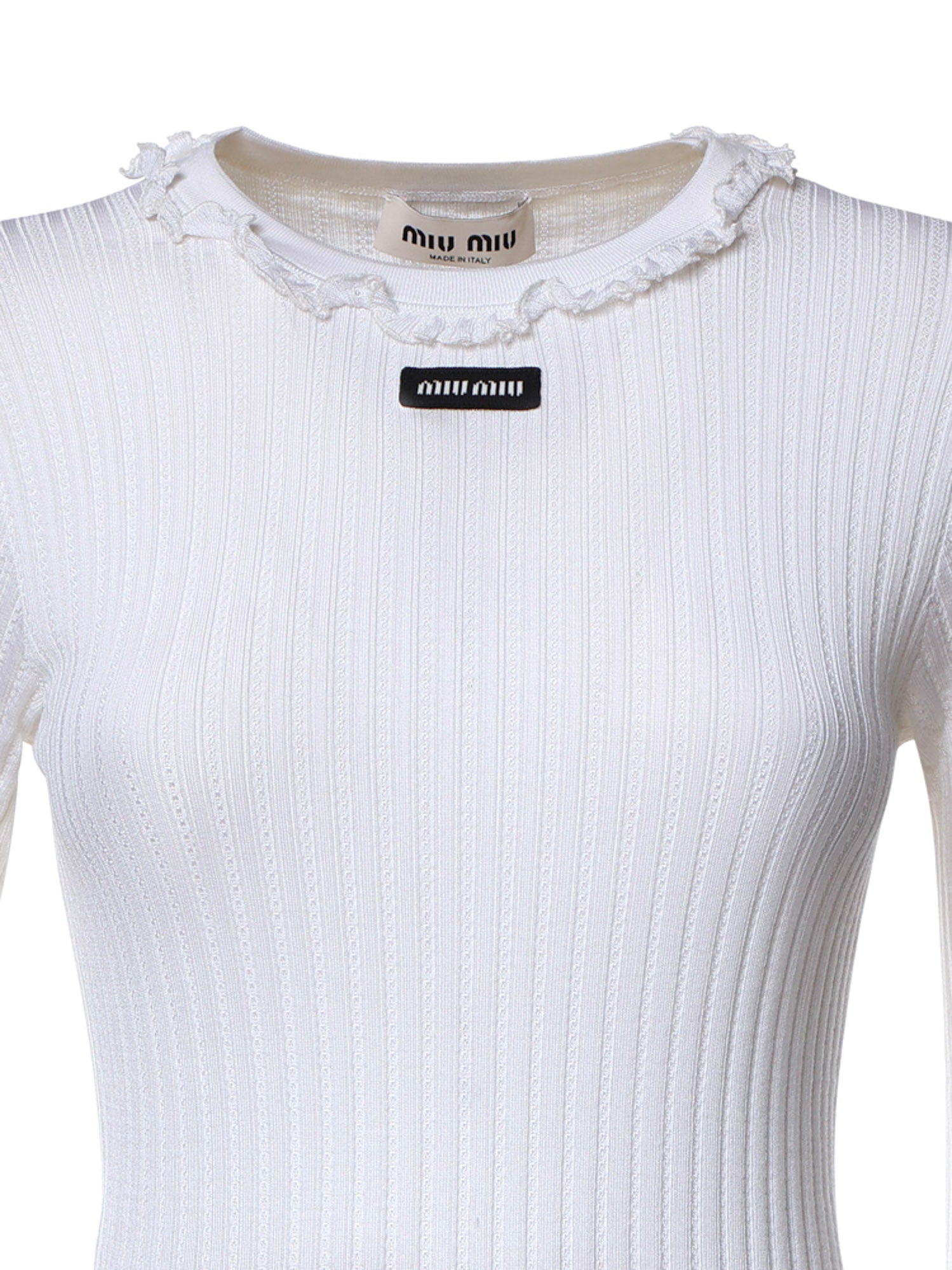 Maglia girocollo in seta MML06T 191XF0009 MIU MIU 