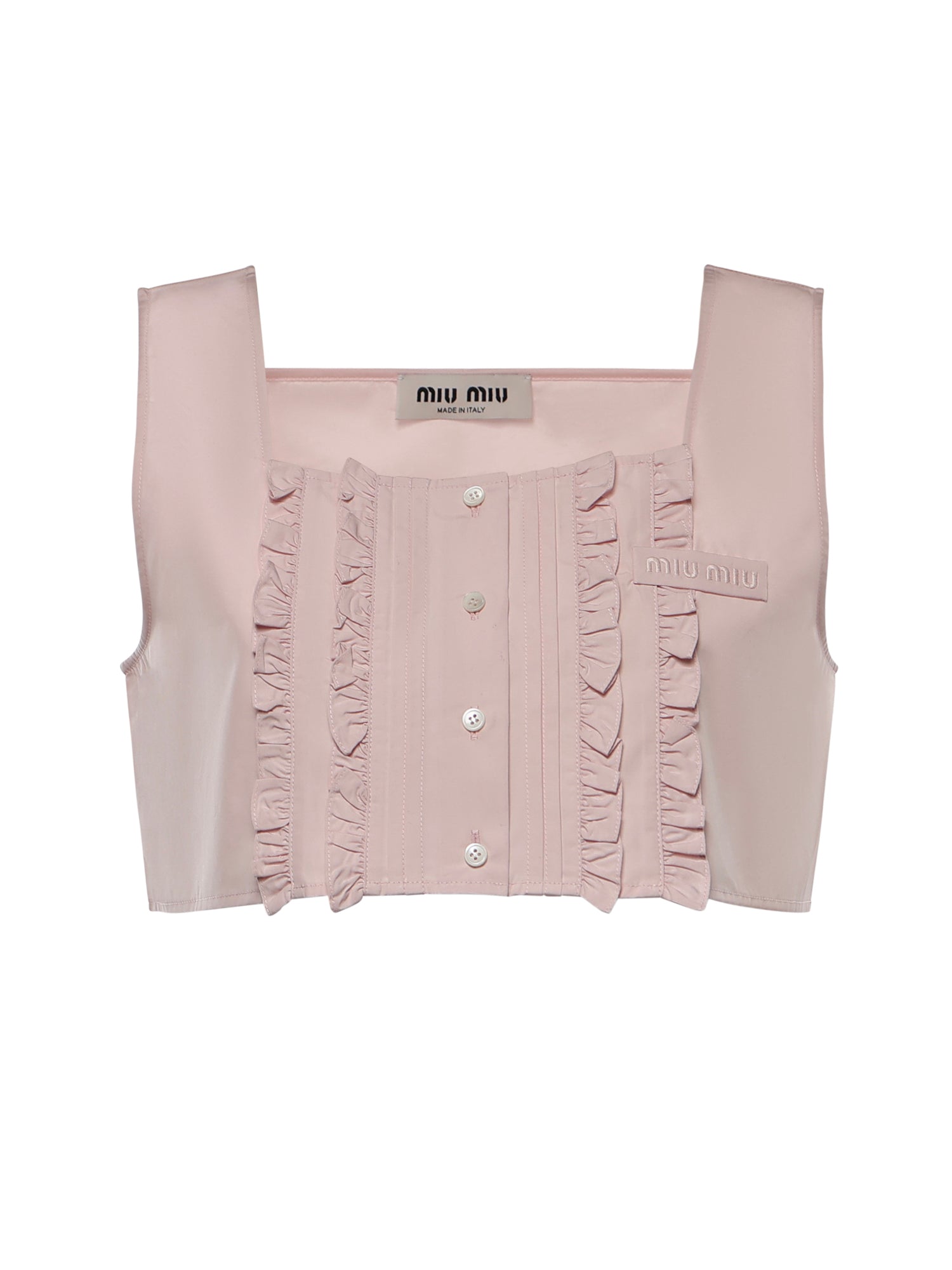 Top in popeline MT2245 10RGF0E18 MIU MIU 