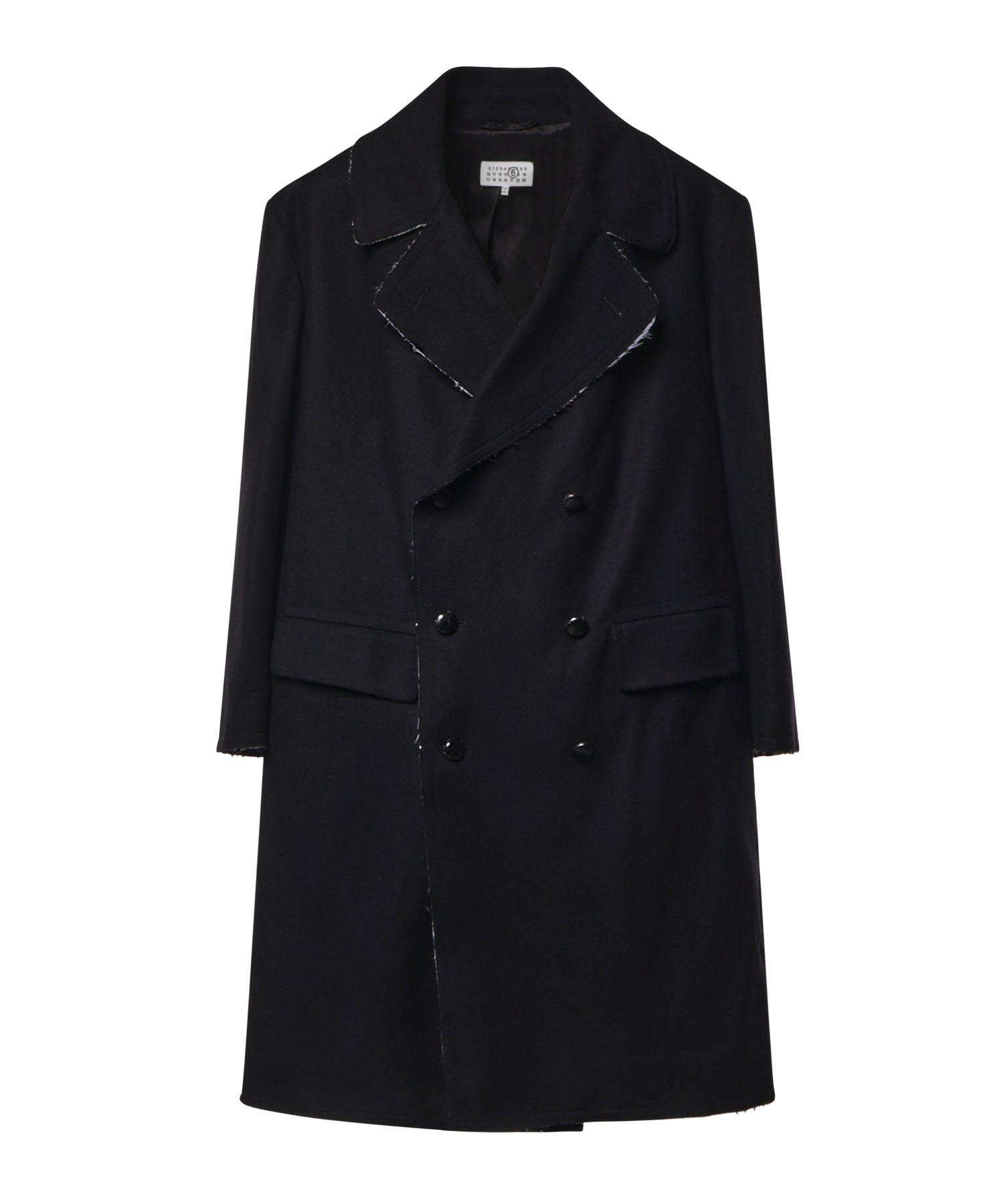 Cappotto in lana con bordi grezzi S52AA0209 M36035900 MM6 Maison Margiela 