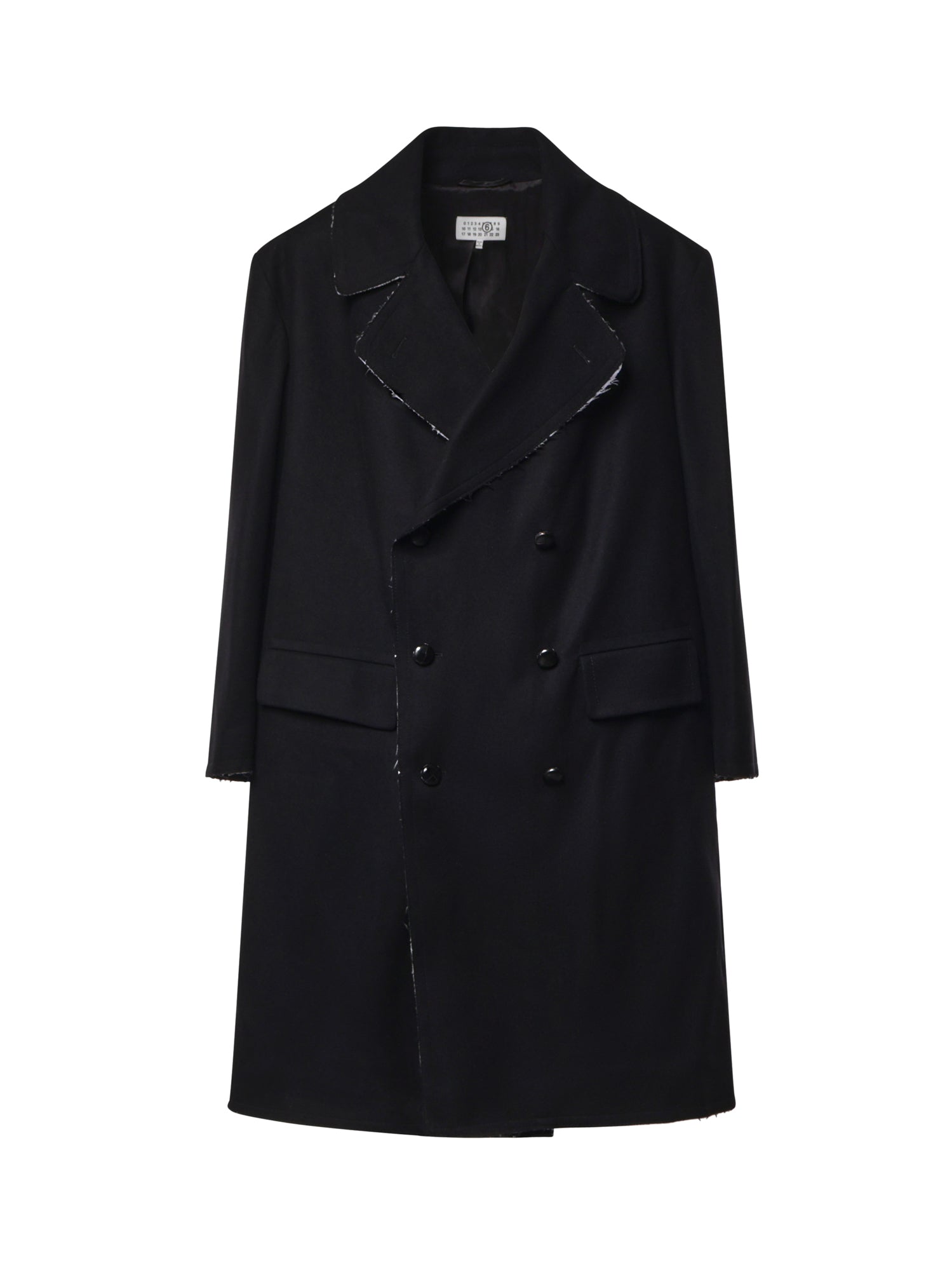 Cappotto in lana con bordi grezzi S52AA0209 M36035900 MM6 Maison Margiela 