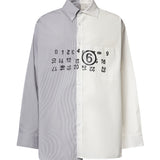 Camicia in popeline di cotone con logo SH0DT0057 MTN183961 MM6 Maison Margiela 