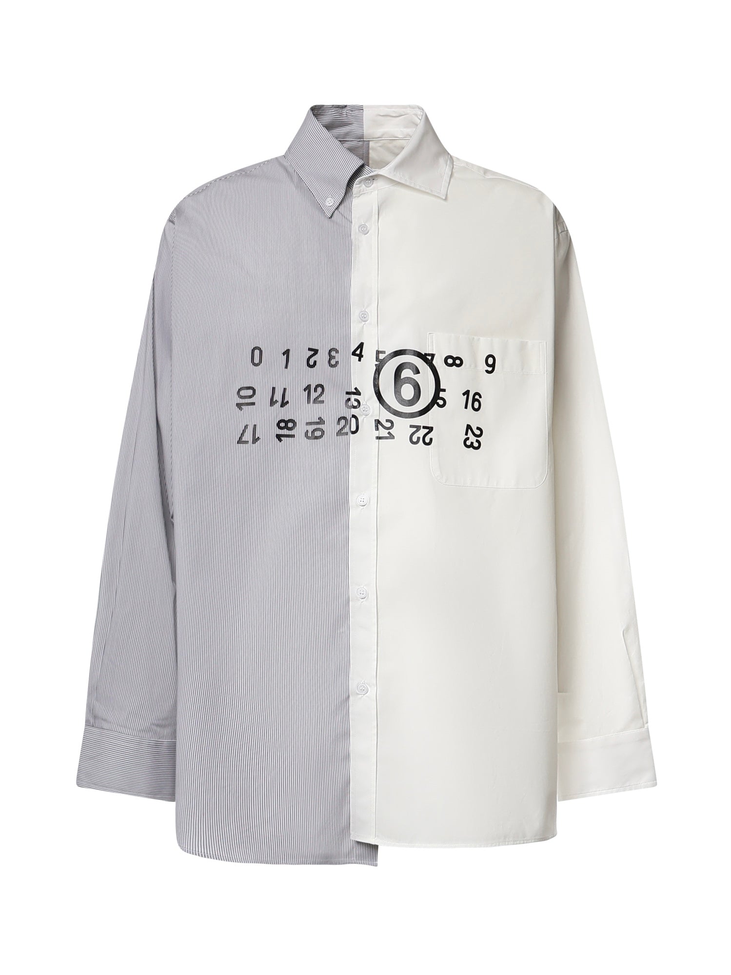 Camicia in popeline di cotone con logo SH0DT0057 MTN183961 MM6 Maison Margiela 