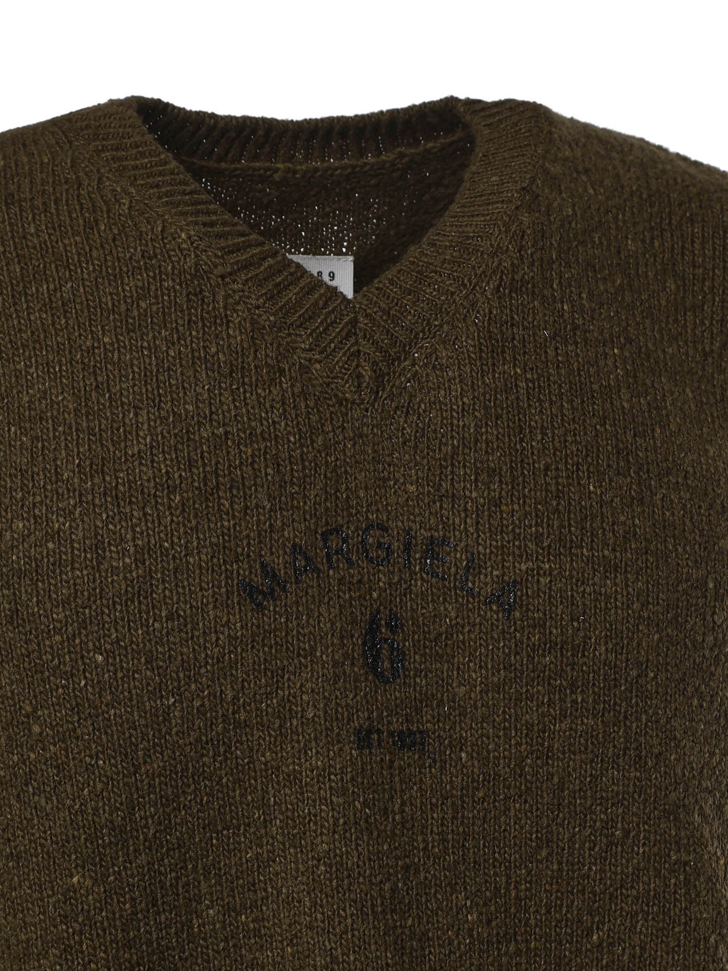 Gilet in maglia di lana SH0FB0026 M13283727S MM6 Maison Margiela 