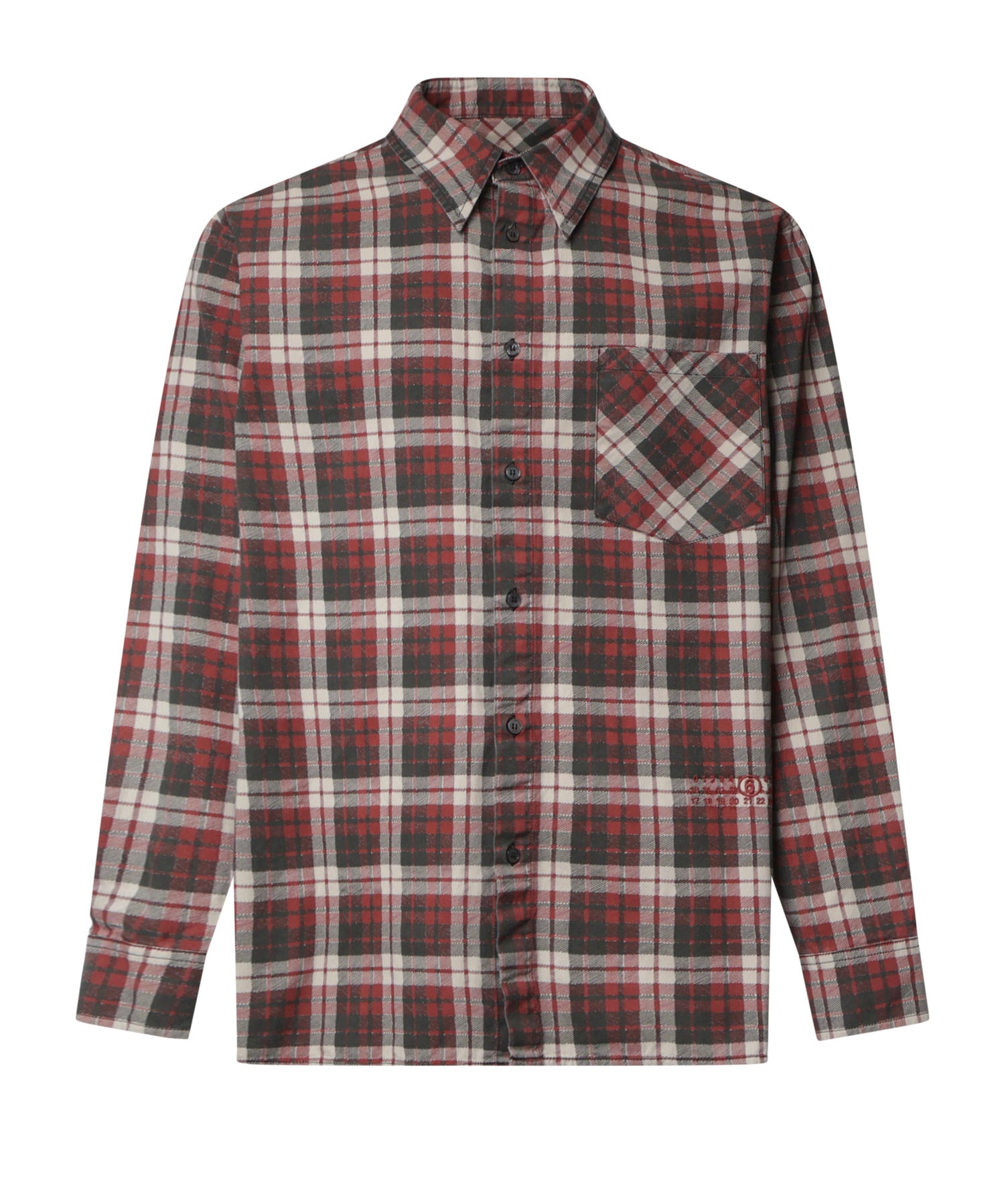 Camicia con logo ricamato check SH2DT0057 M36114001S MM6 Maison Margiela 