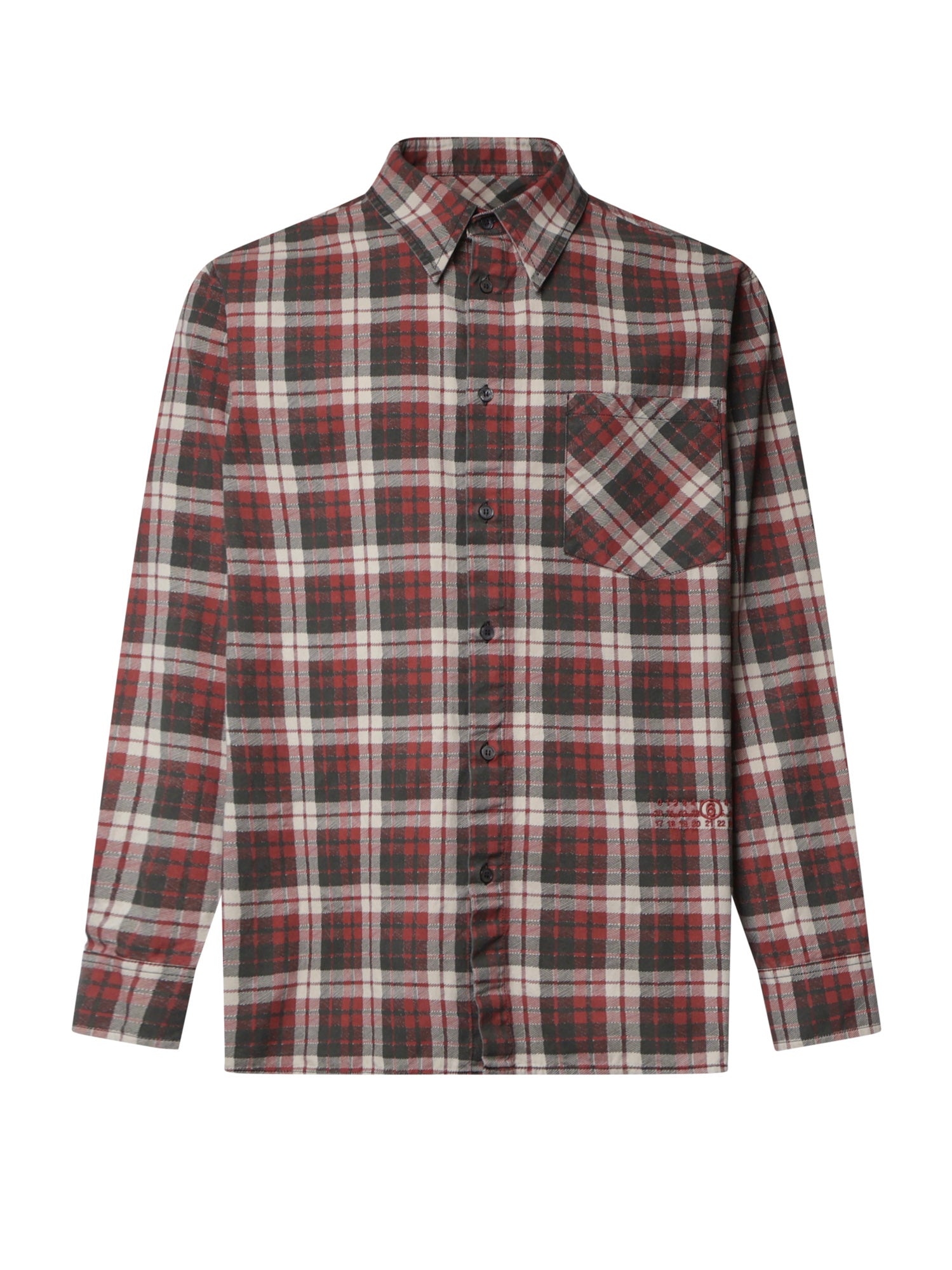 Camicia con logo ricamato check SH2DT0057 M36114001S MM6 Maison Margiela 