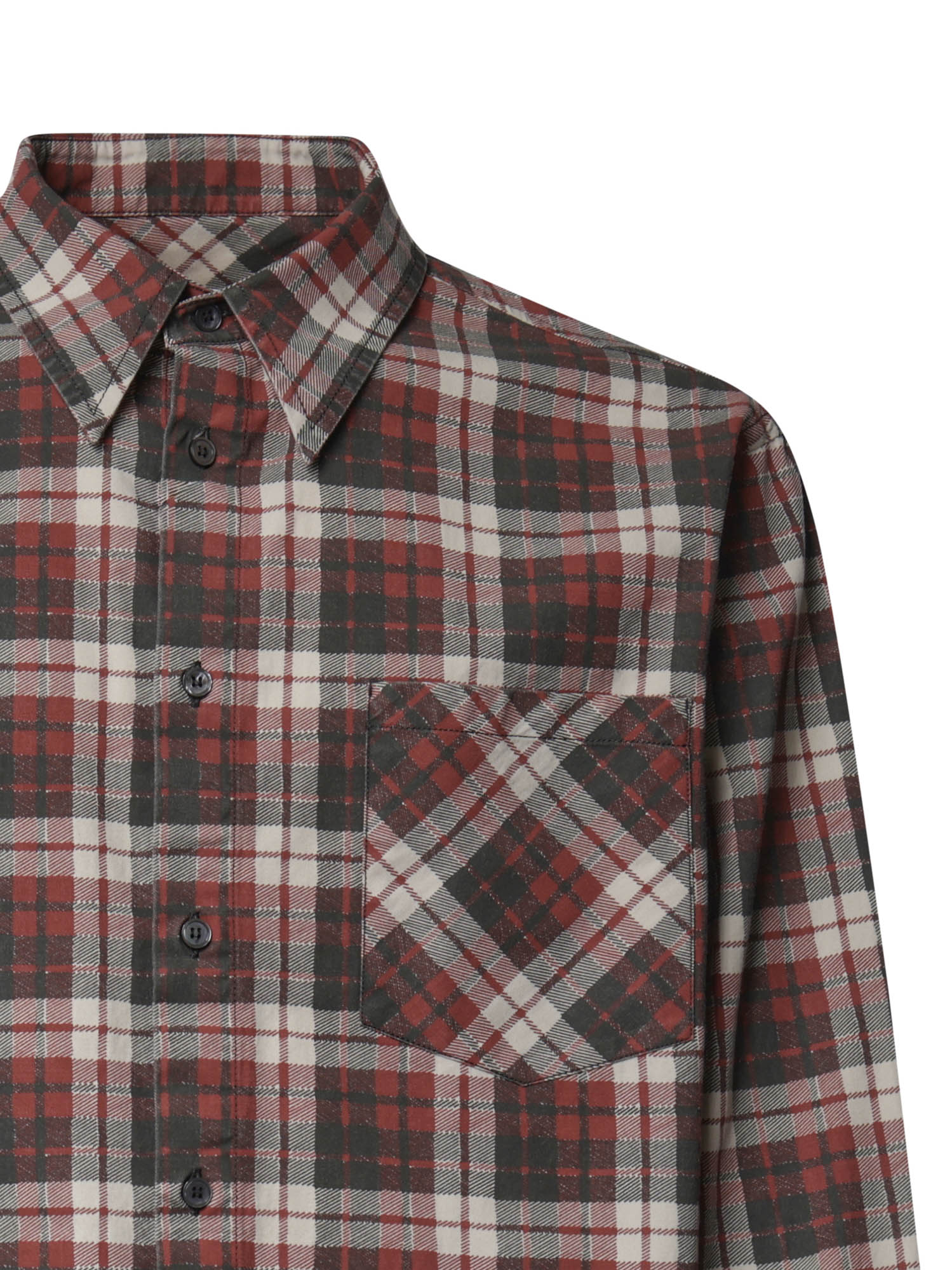 Camicia con logo ricamato check SH2DT0057 M36114001S MM6 Maison Margiela 