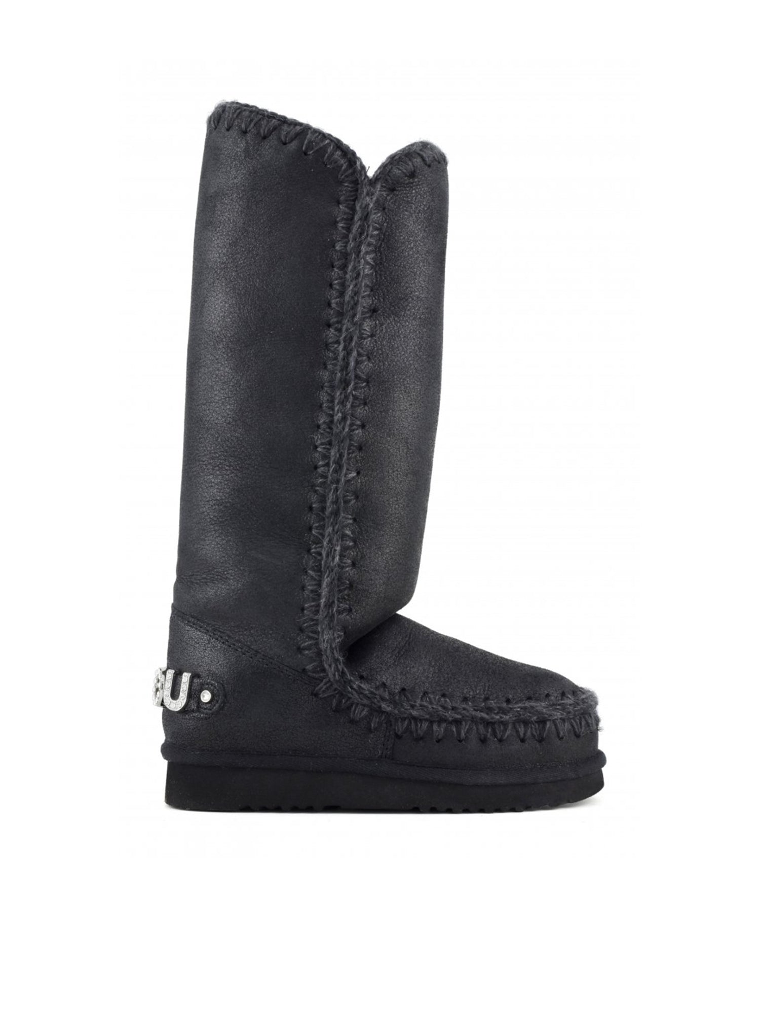 Stivali Eskimo 40 rhinestones logo<BR/> MUFW101052A BKBK MOU 