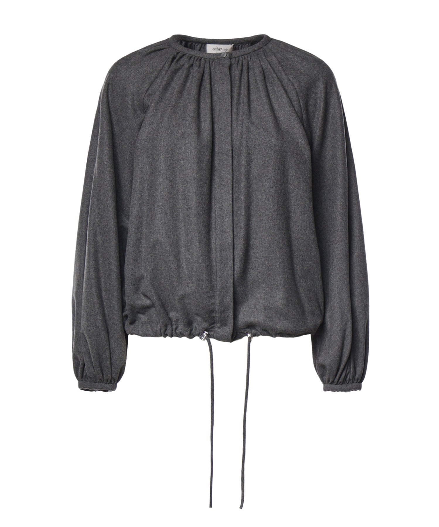 Blusa balloon in misto lana<BR/> DC5336 GREY OTTOD'AME 