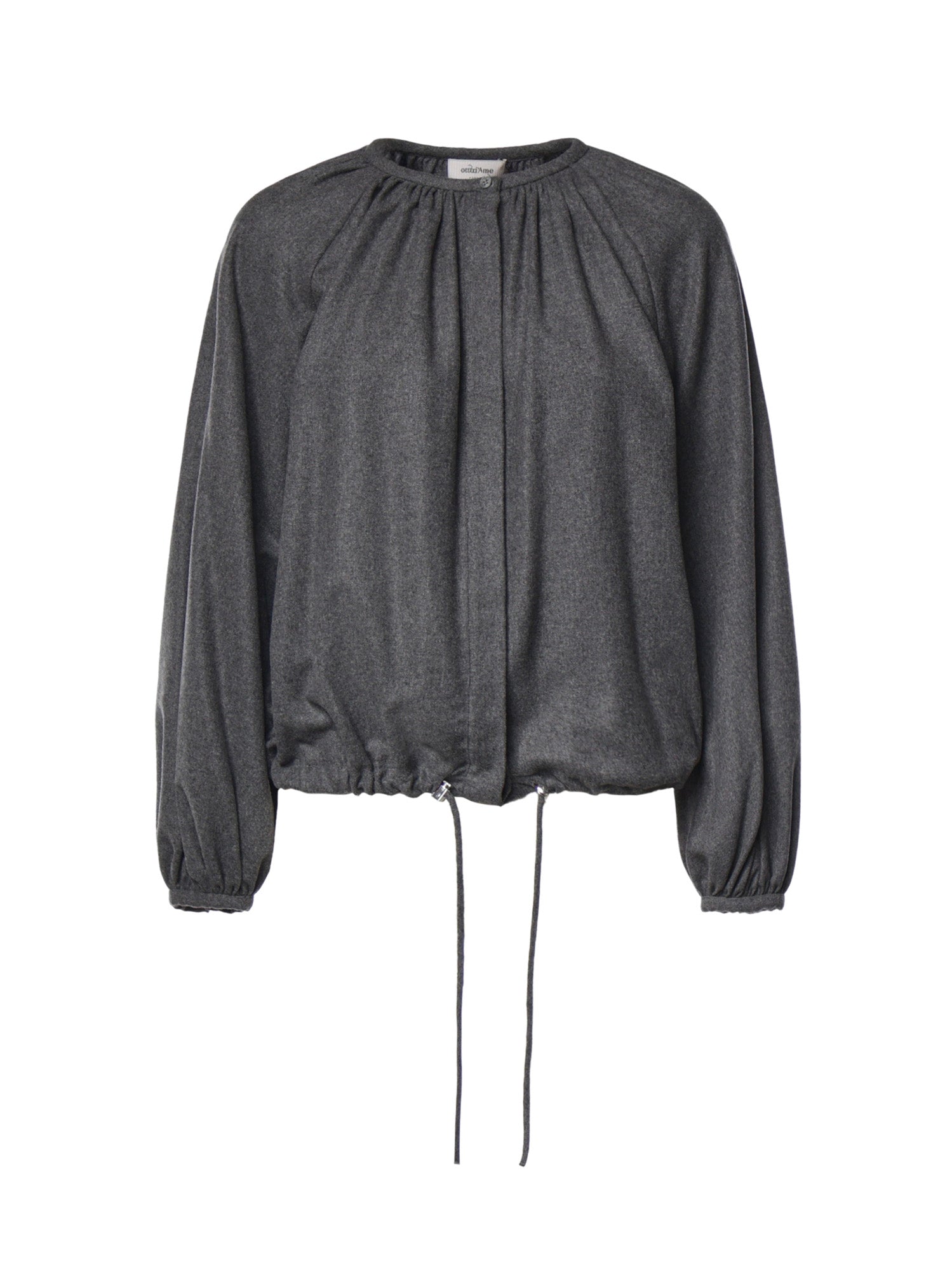 Blusa balloon in misto lana<BR/> DC5336 GREY OTTOD'AME 