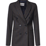 Blazer doppiopetto a righe DG6266 CACAO OTTOD'AME 