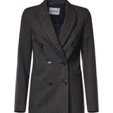 Blazer doppiopetto a righe DG6266 CACAO OTTOD'AME 