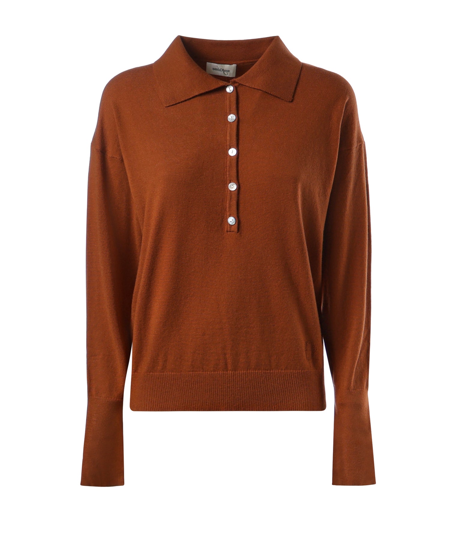 Polo in misto viscosa DK9358 CUOIO OTTOD'AME 