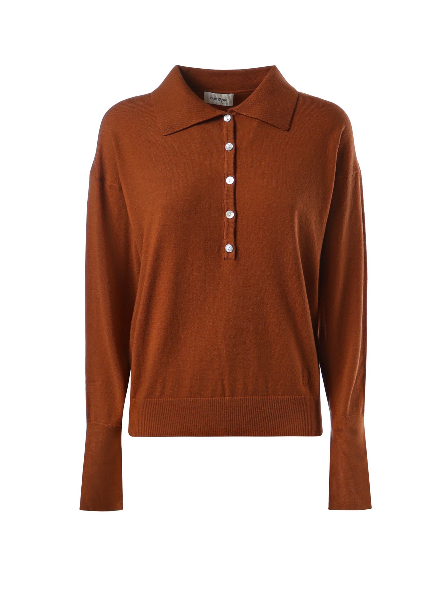 Polo in misto viscosa DK9358 CUOIO OTTOD'AME 