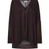 Pullover in misto lana DK9379 AUBERGINE OTTOD'AME 