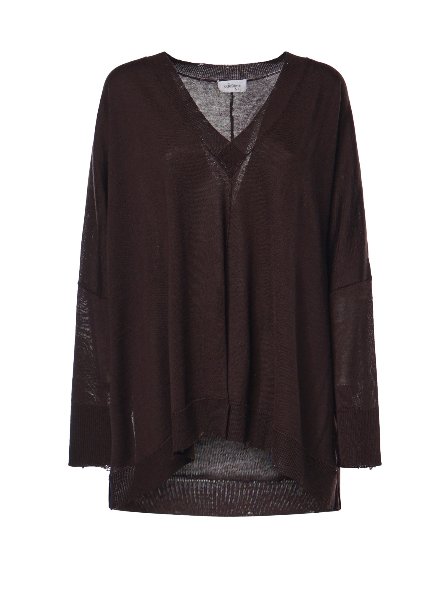 Pullover in misto lana DK9379 AUBERGINE OTTOD'AME 