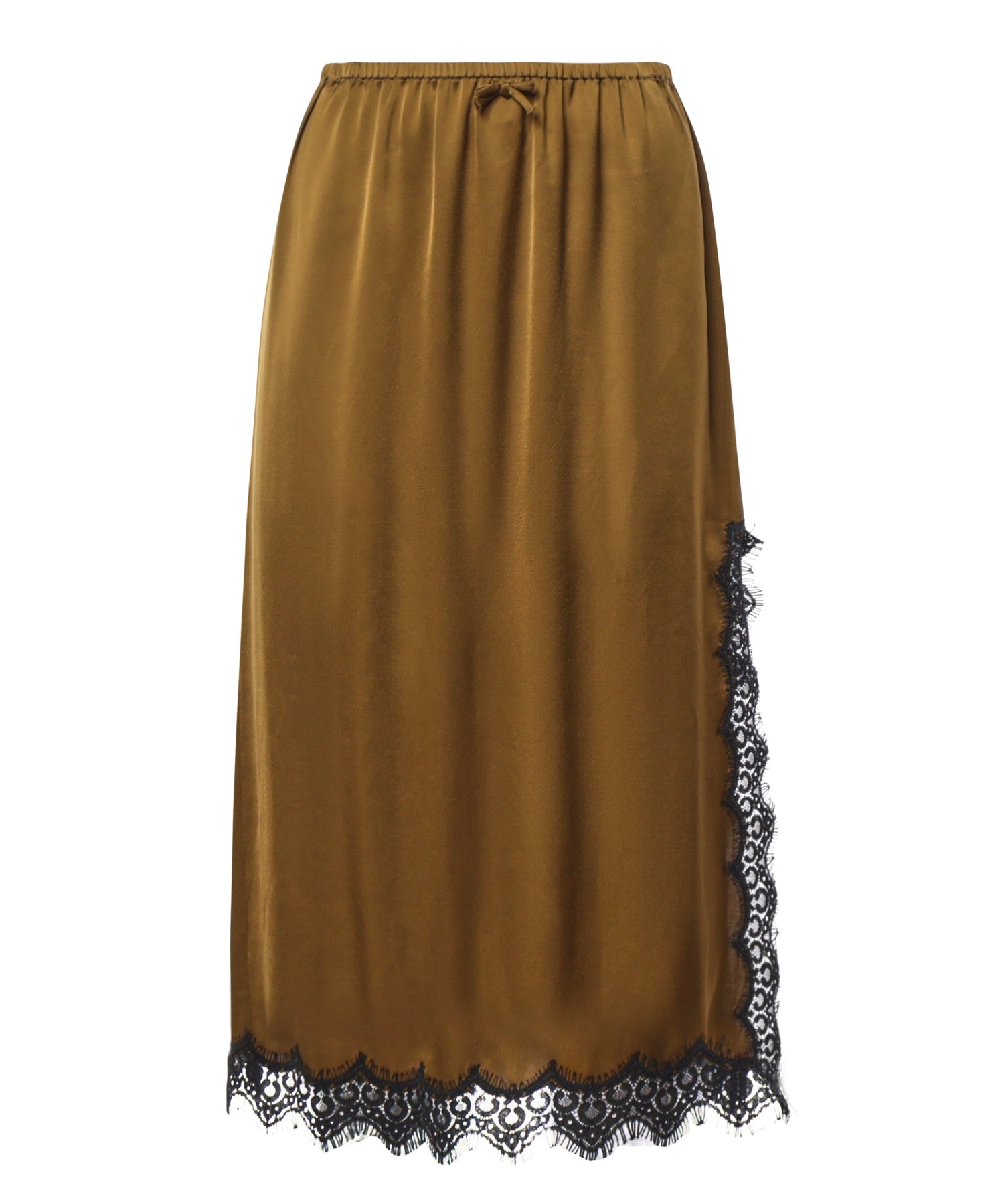 Gonna midi in satin DN6345 OLIVA OTTOD'AME 