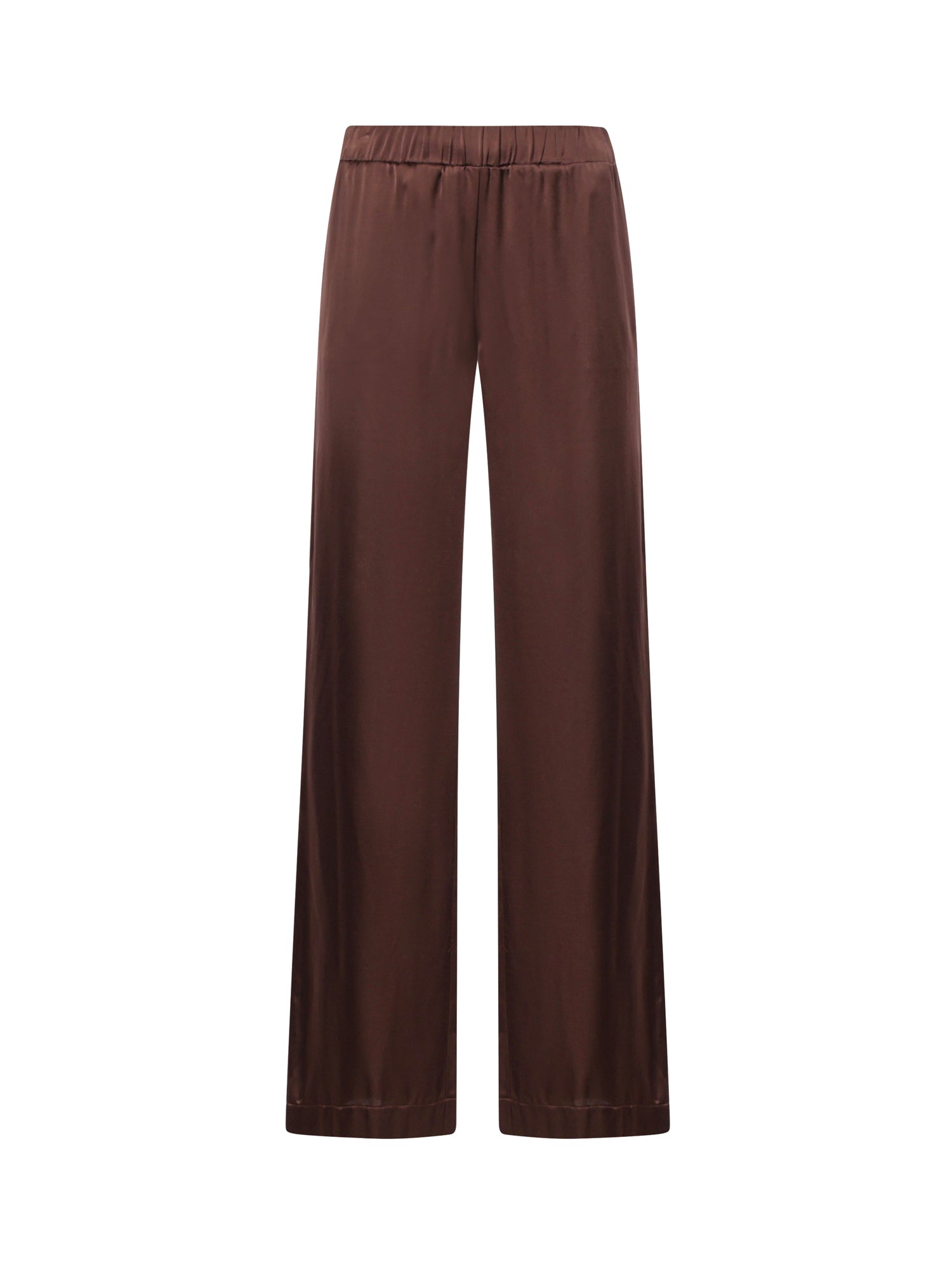 Pantaloni palazzo Arianna in viscosa DP9661-5 CACAO OTTOD'AME 