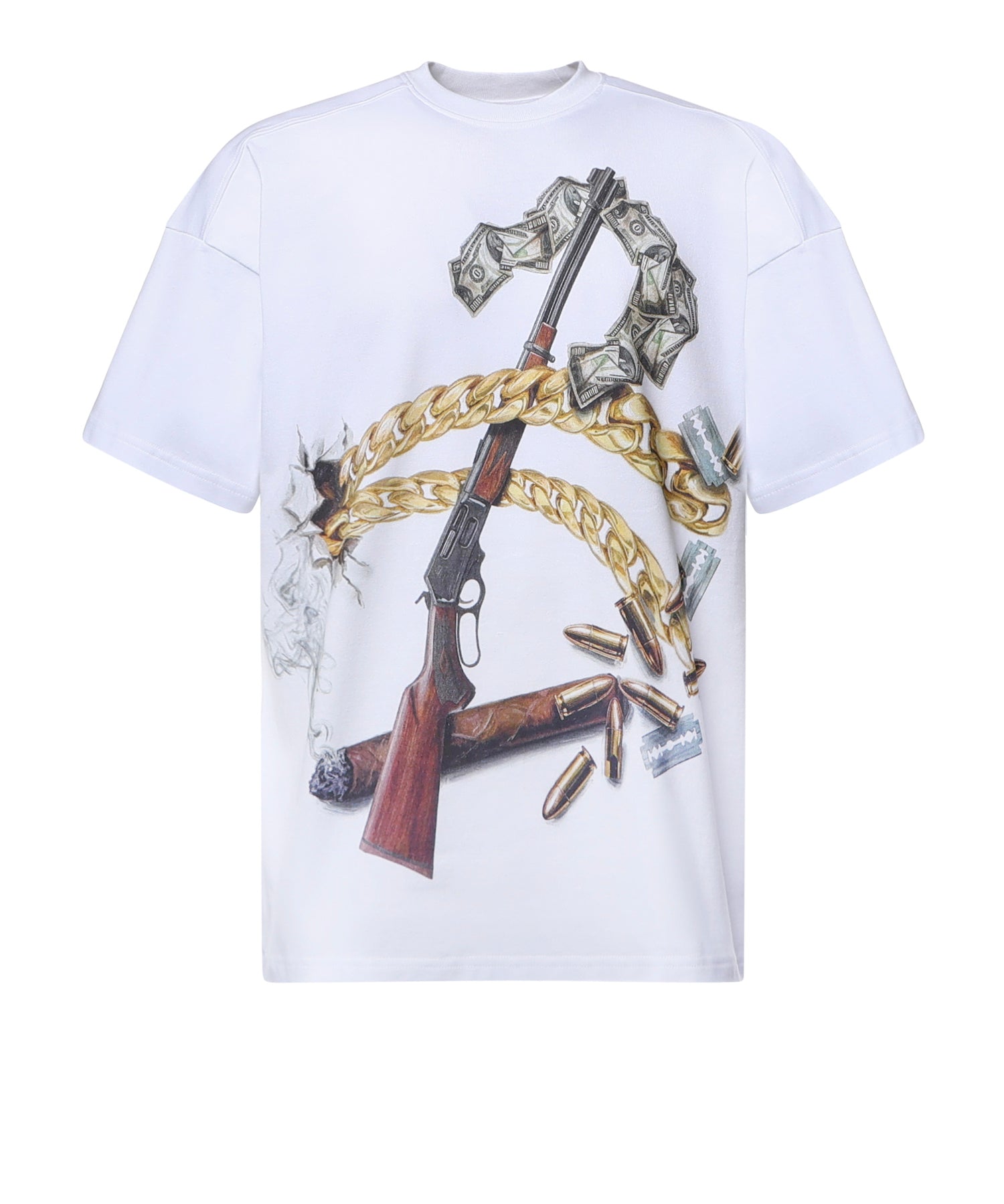 T-shirt The New Boy Gun in cotone DFM54047TJ101GR01C WHITE WHITE PDF CHANNEL 