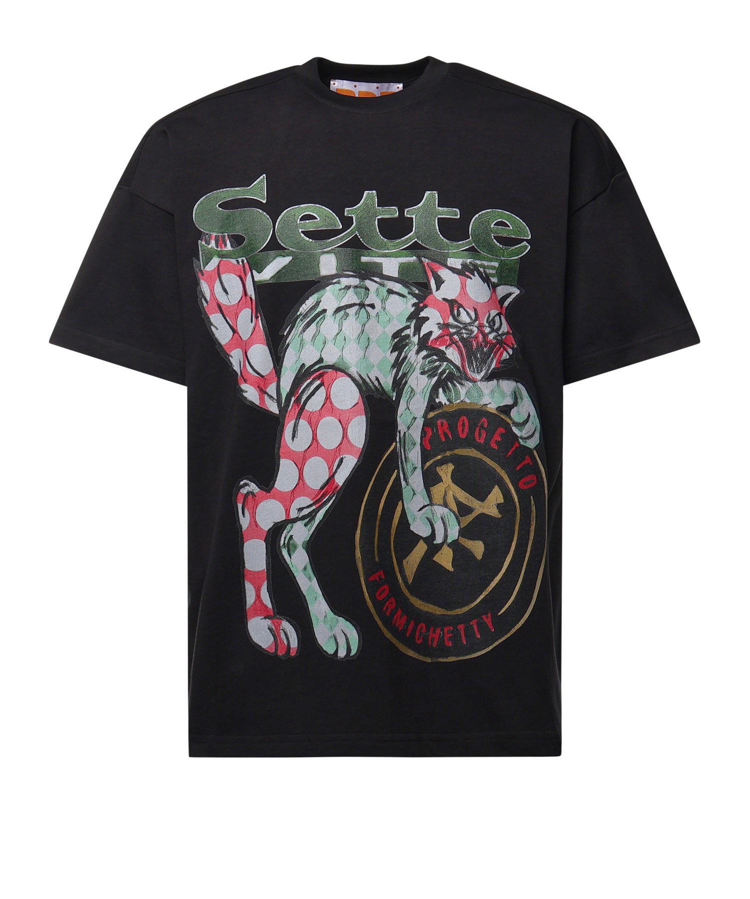 T-shirt The New Boy Gun Seven Cat in cotone DFM54047TJ101GR01D BLACK BLACK PDF CHANNEL 