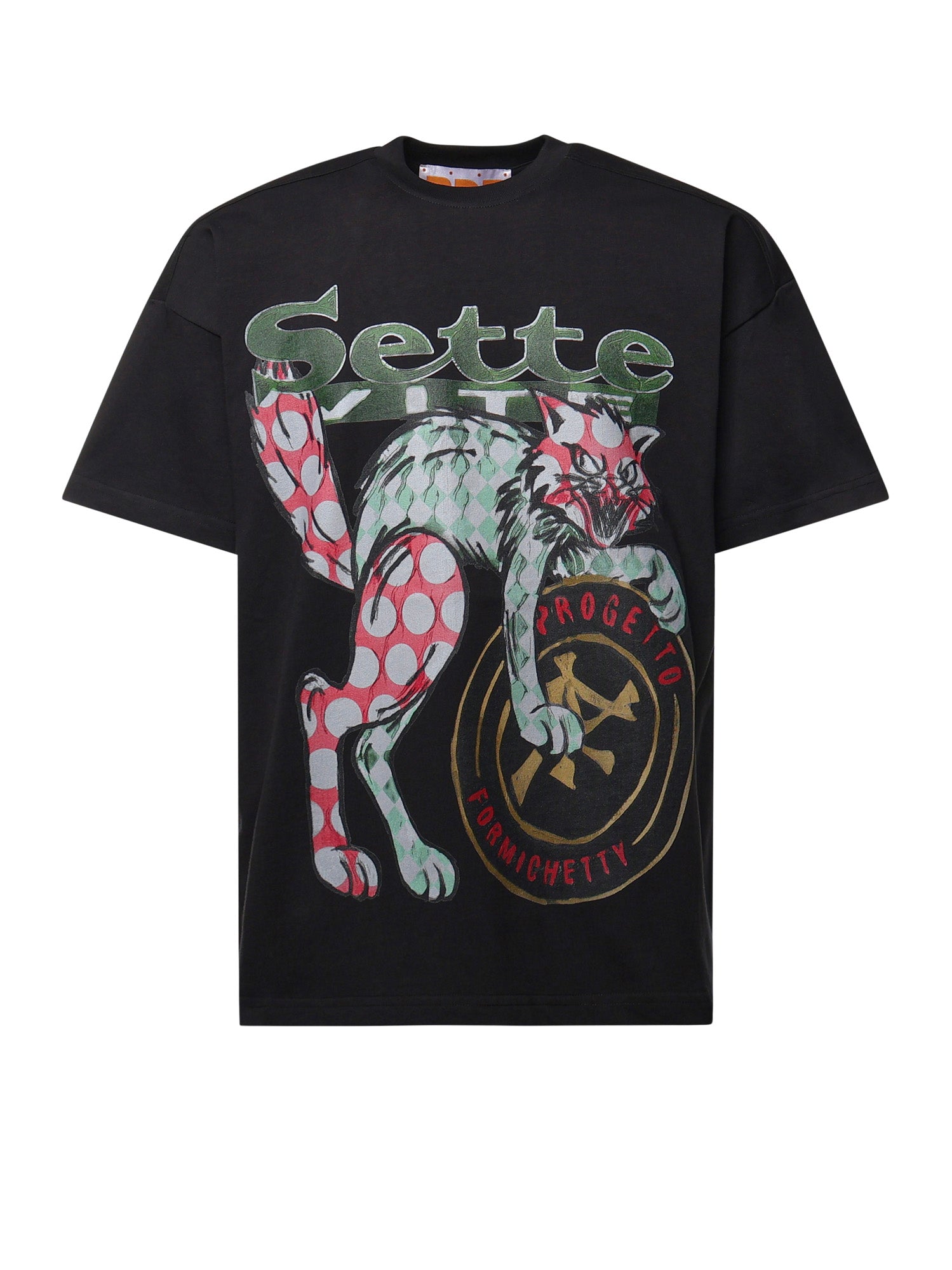 T-shirt The New Boy Gun Seven Cat in cotone DFM54047TJ101GR01D BLACK BLACK PDF CHANNEL 