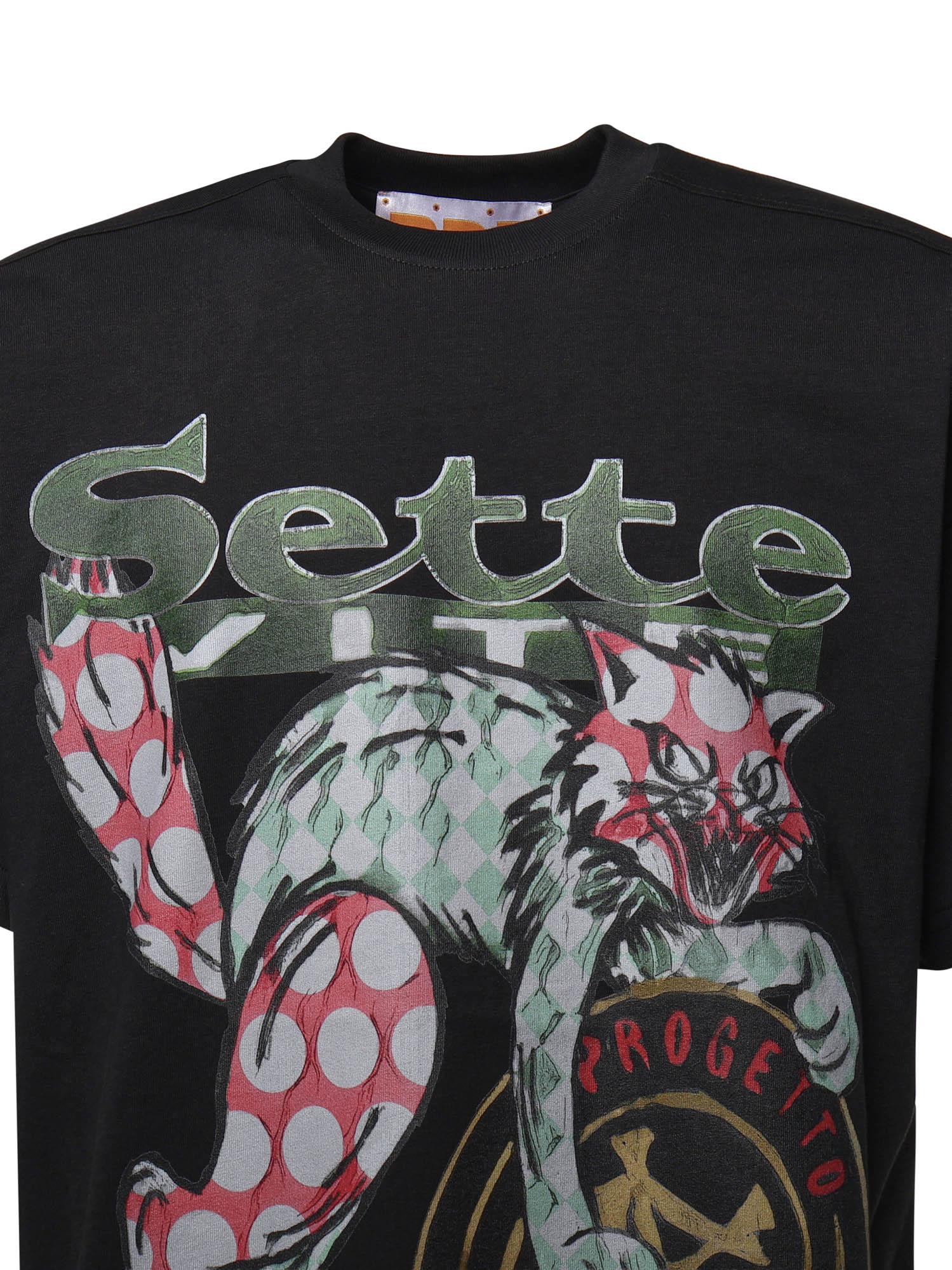 T-shirt The New Boy Gun Seven Cat in cotone DFM54047TJ101GR01D BLACK BLACK PDF CHANNEL 
