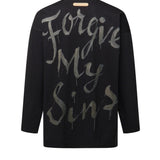 T-shirt Forgive My Sins in cotone DFM54058TJ101GR04A BLACK BLACK PDF CHANNEL 