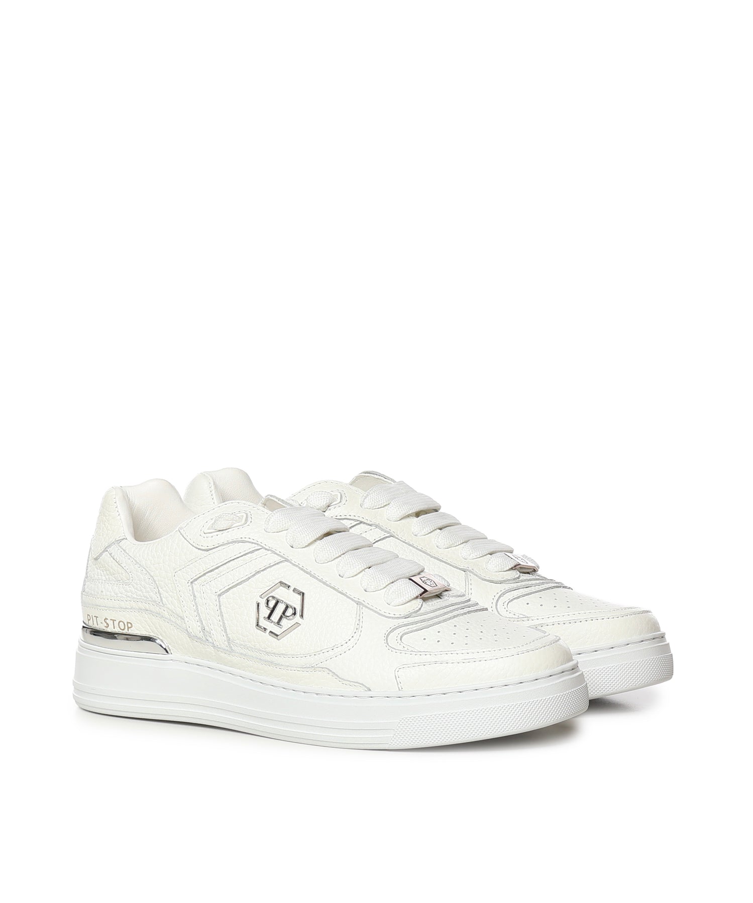 Sneaker in pelle con logo FAFSUSC1007 PLE010N01 PHILIPP PLEIN 