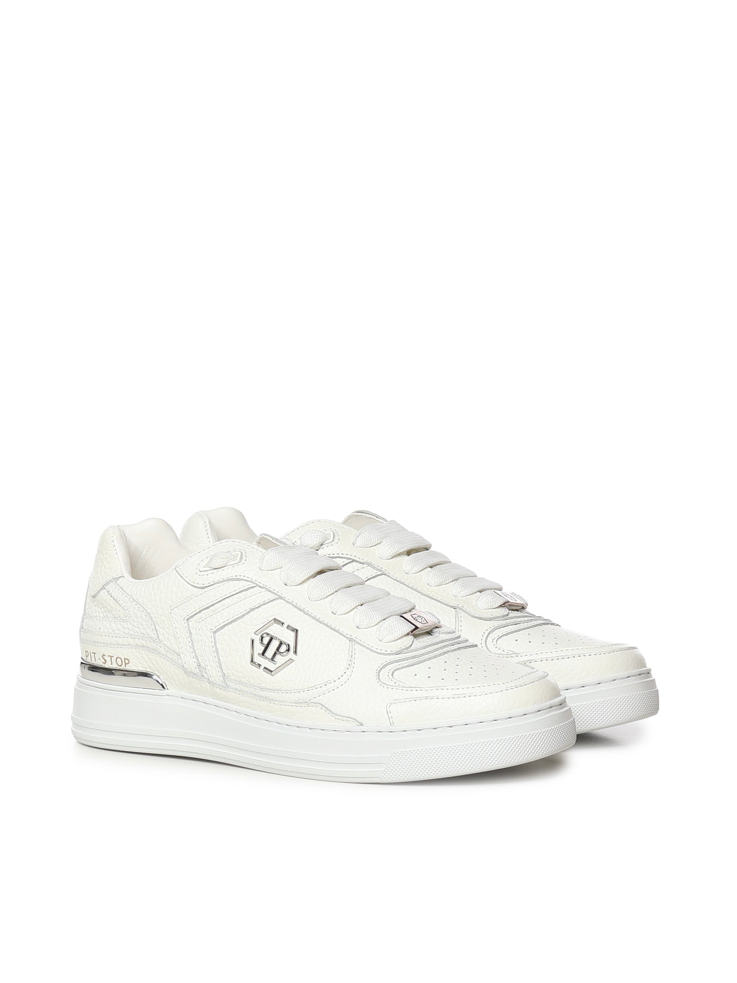 Sneaker in pelle con logo FAFSUSC1007 PLE010N01 PHILIPP PLEIN 