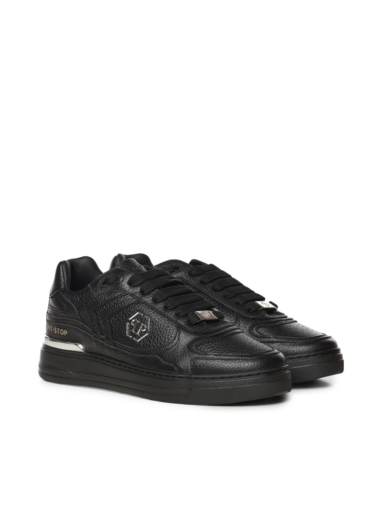 Sneaker in pelle con logo FAFSUSC1007 PLE010N0202 PHILIPP PLEIN 