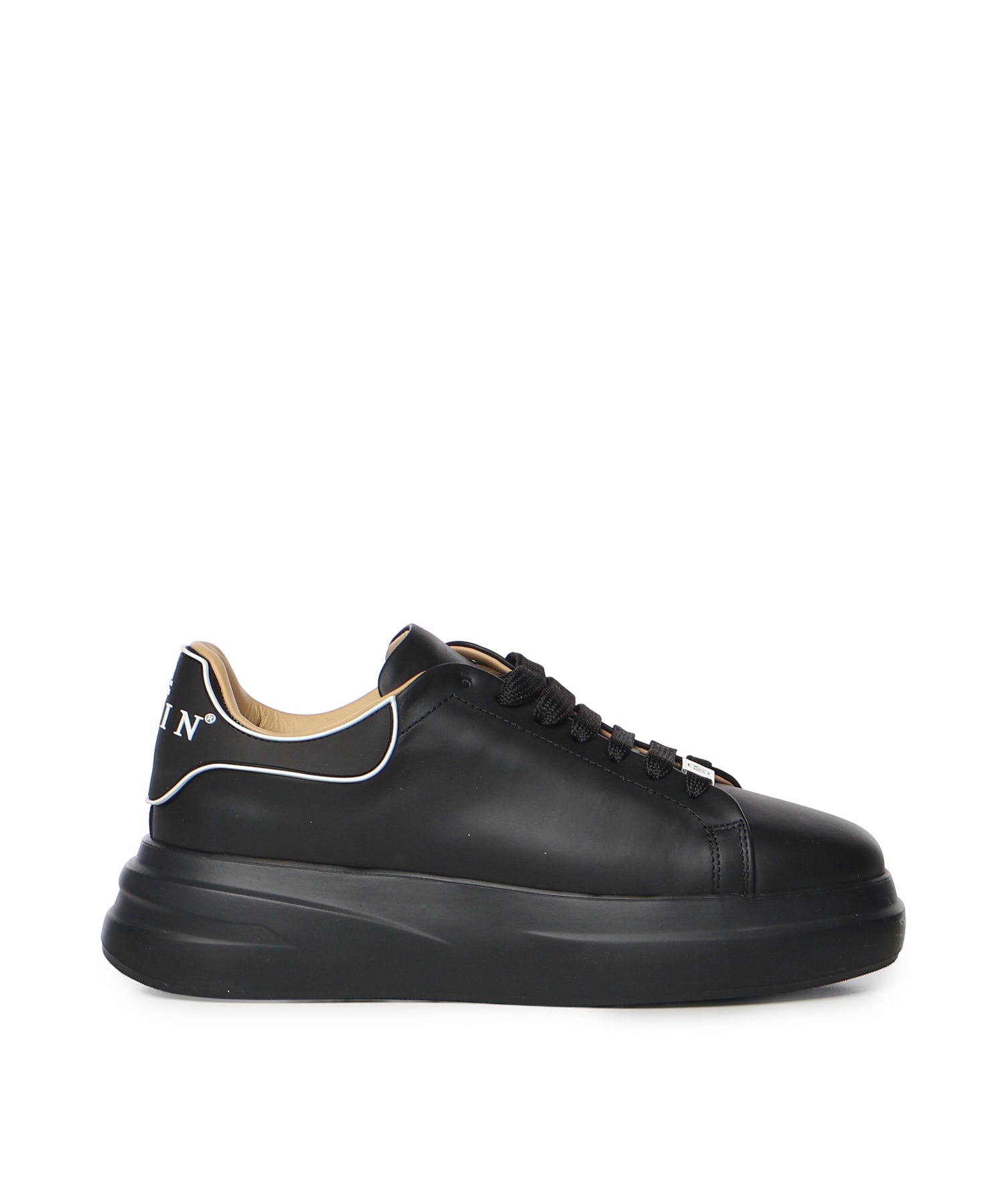 Sneaker in pelle con logo PADSUSC0599 PLE005N0202 PHILIPP PLEIN 