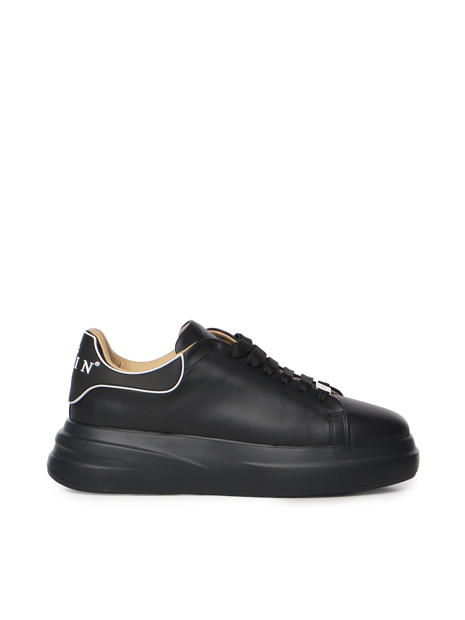 Sneaker in pelle con logo PADSUSC0599 PLE005N0202 PHILIPP PLEIN 