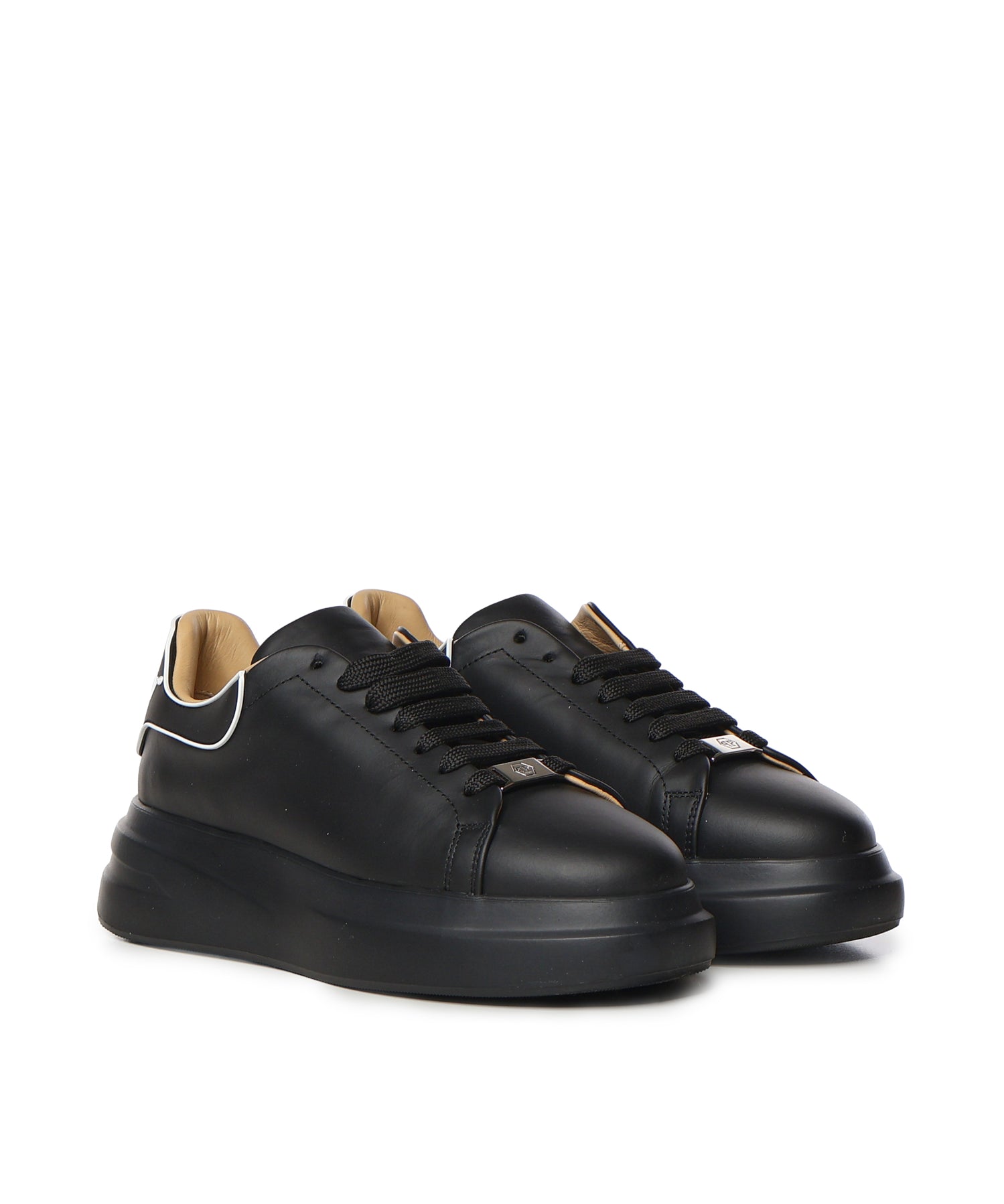 Sneaker in pelle con logo PADSUSC0599 PLE005N0202 PHILIPP PLEIN 