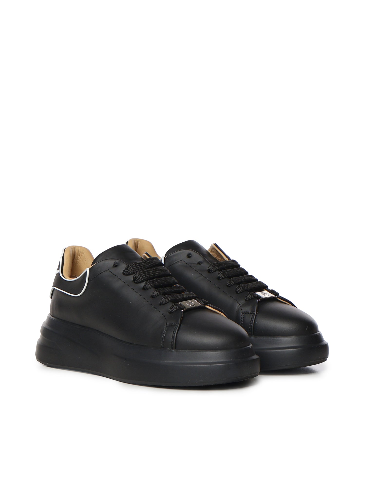Sneaker in pelle con logo PADSUSC0599 PLE005N0202 PHILIPP PLEIN 