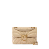 Borsa a tracolla grande Love Bag Puff trapunta farfalla 100038 A1EXC50Q PINKO 