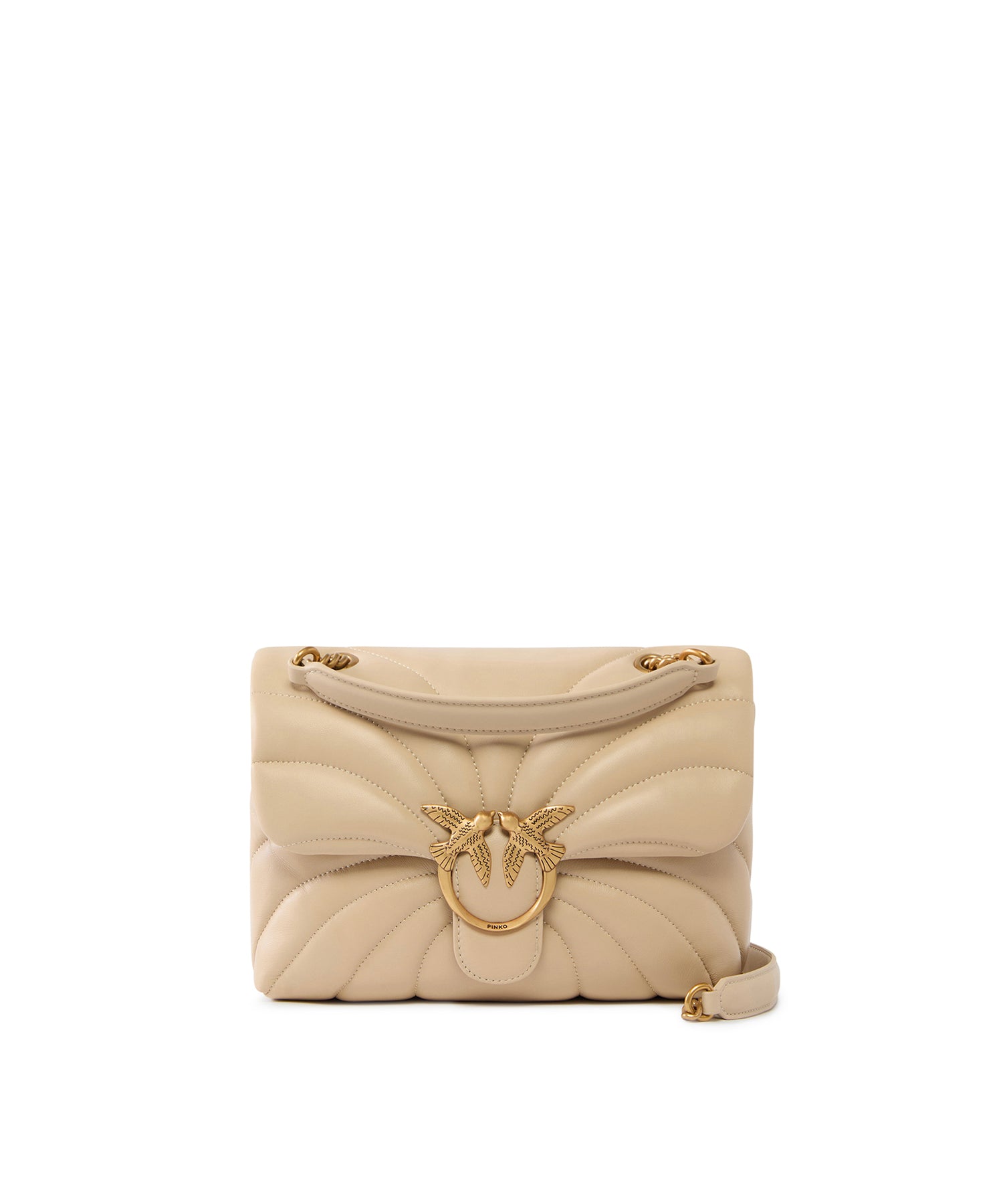Borsa a tracolla grande Love Bag Puff trapunta farfalla 100038 A1EXC50Q PINKO 