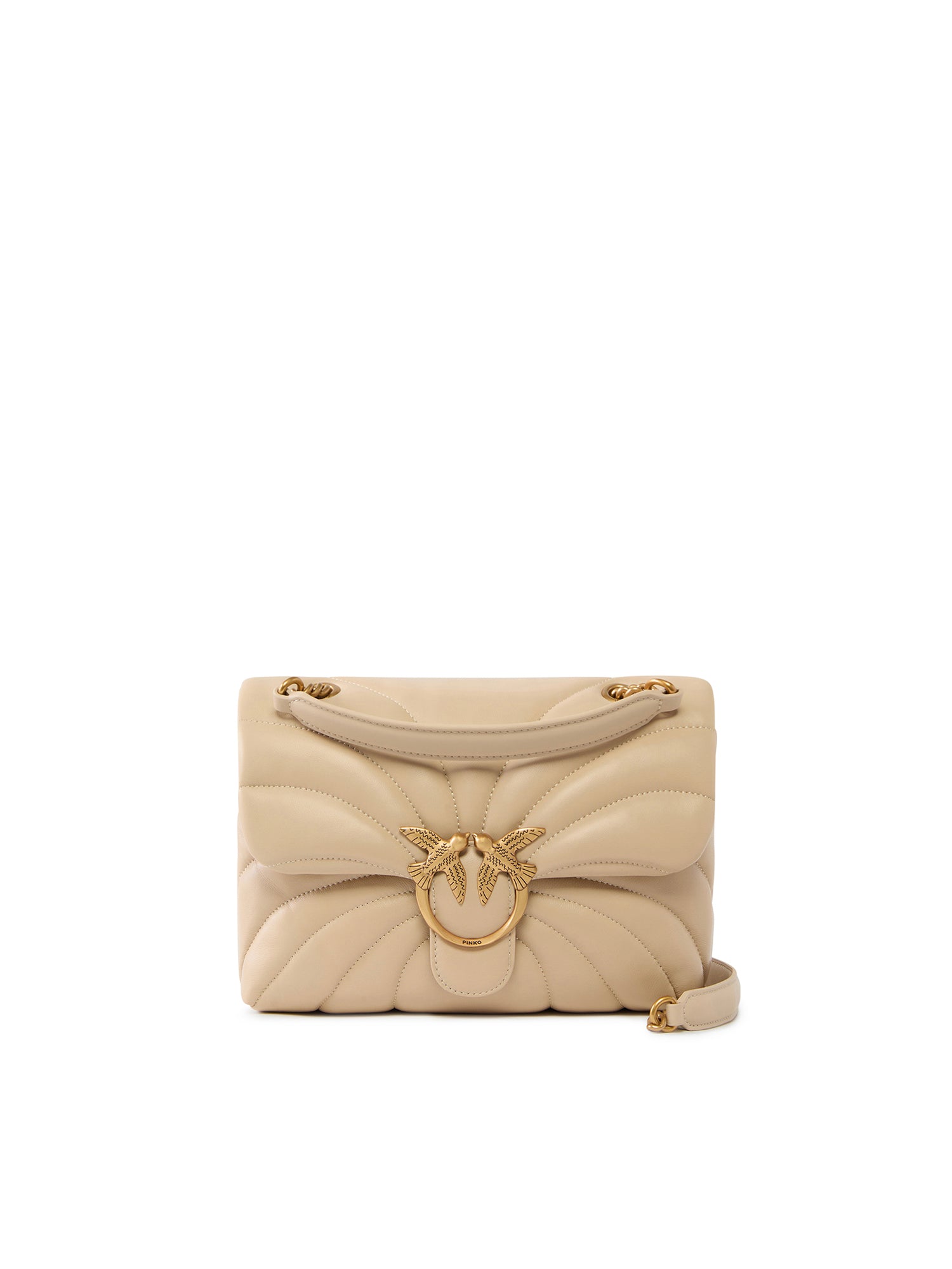 Borsa a tracolla grande Love Bag Puff trapunta farfalla 100038 A1EXC50Q PINKO 