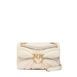 Borsa a tracolla grande Love Bag Puff trapunta farfalla 100038 A1EXZ14Q PINKO 