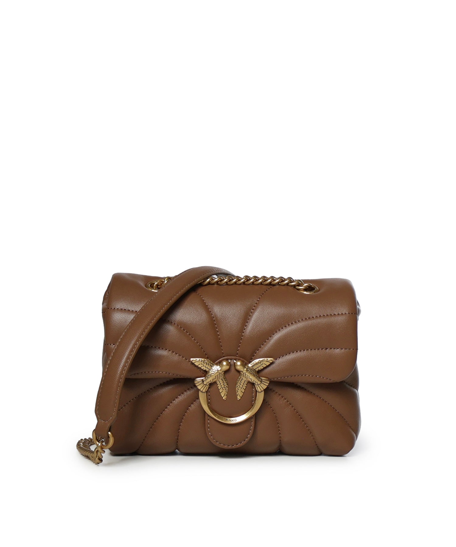 Mini borsa Love Bag Puff Butterfly a tracolla in nappa 100039 A1EXM37Q PINKO 
