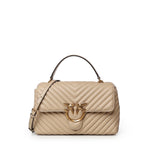 Borsa a mano media Lady Love Bag Puff in nappa chevron 100043 A0GKC50Q PINKO 