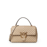 Borsa a mano media Lady Love Bag Puff in nappa chevron 100043 A0GKC50Q PINKO 